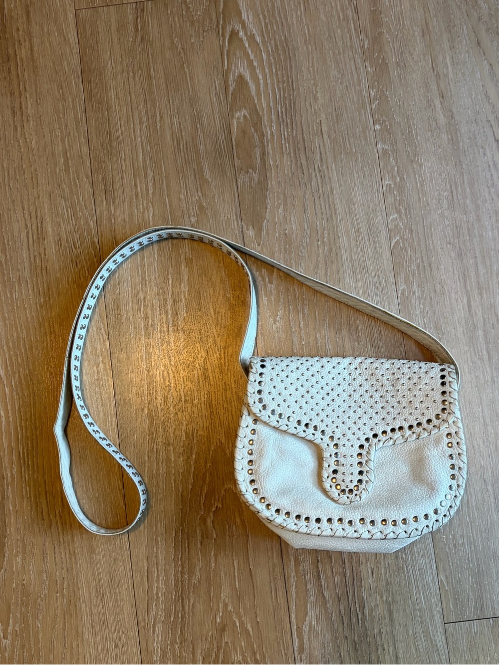 Vintage Western White Silver Studded Purse